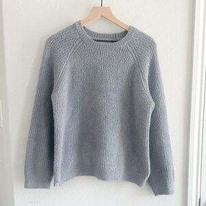 Barefoot Dreams CozyChic Lite Gray Crewneck Sweater M
